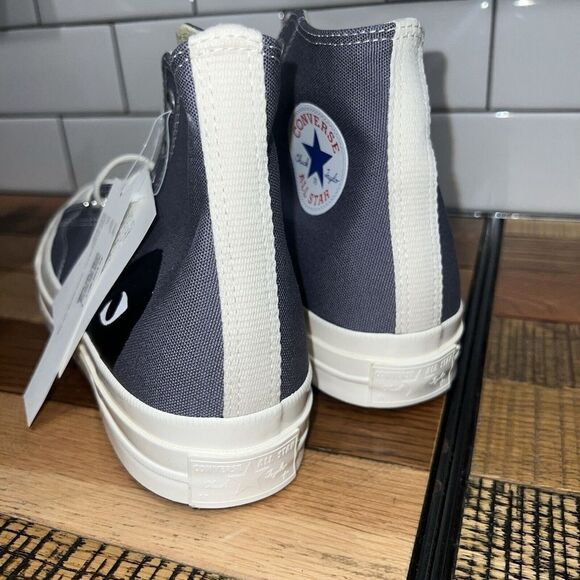 Converse Comme des Garçons PLAY x Chuck 70 High Steel Gray 171847C Men's Shoes - Picture 3 of 5